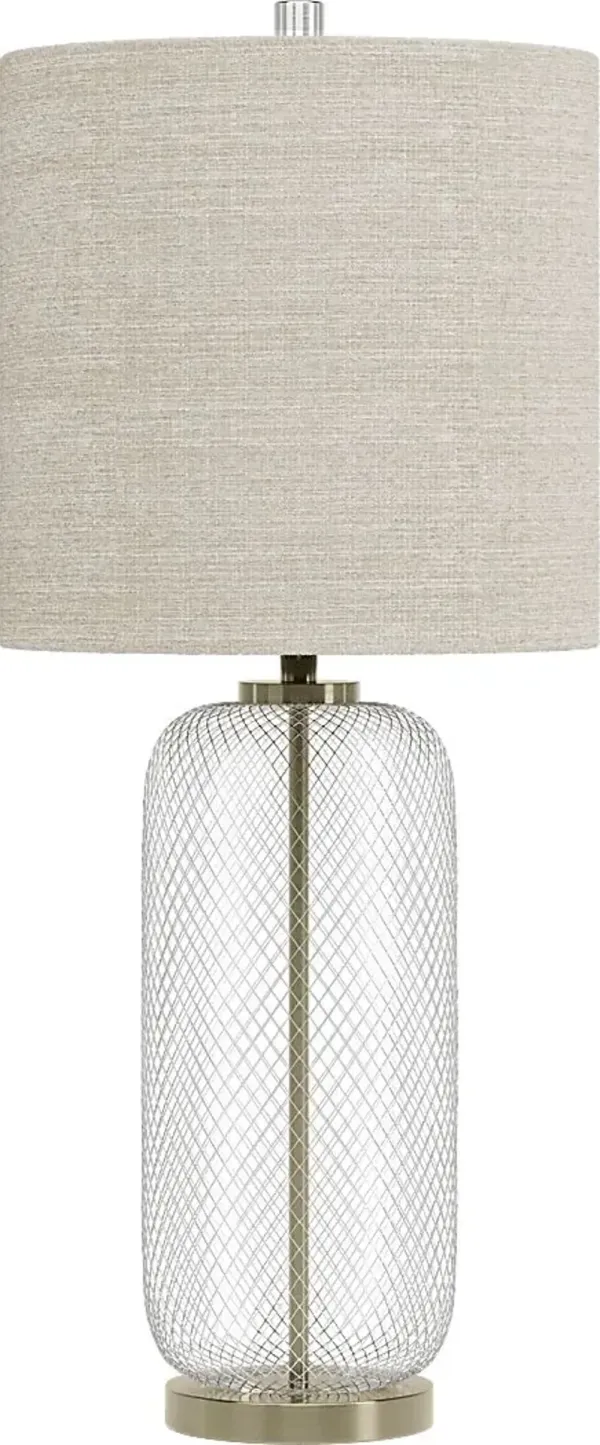 Birdcage Lane Silver Table Lamp