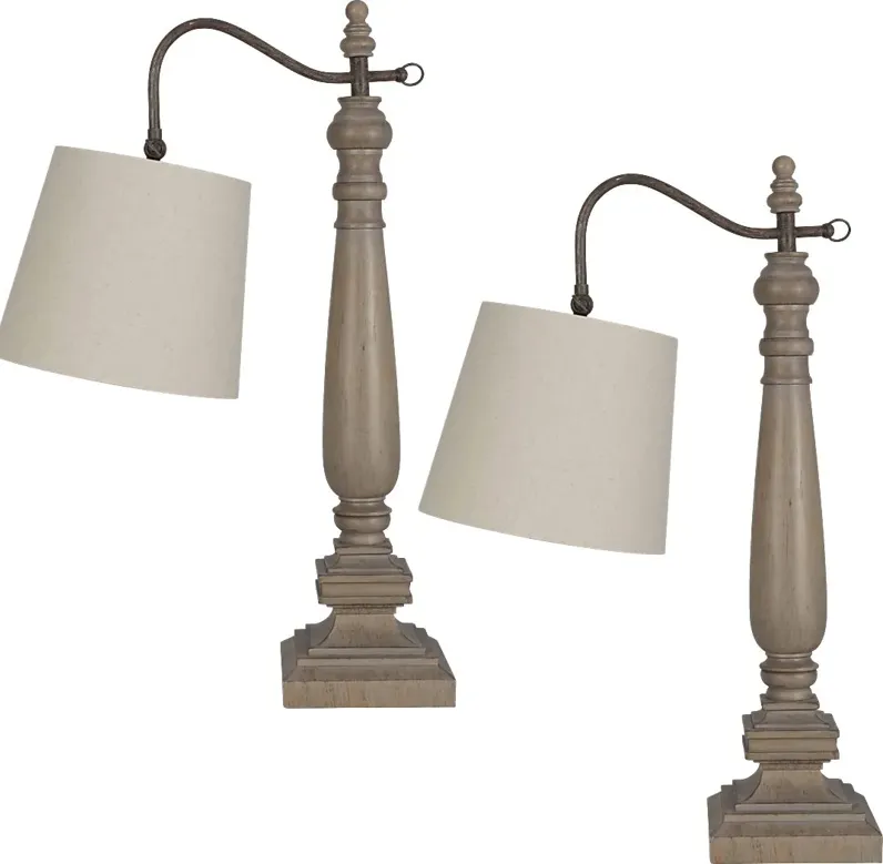 Braemar Brown Lamp, Set of 2