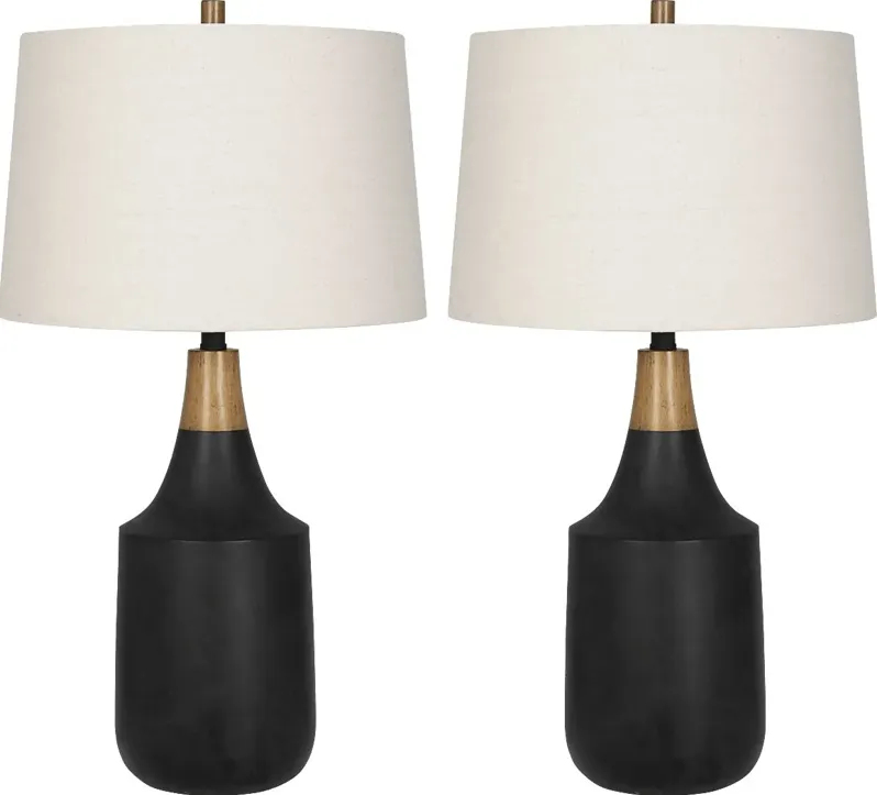 Abeyta Lane Black Lamp, Set of 2