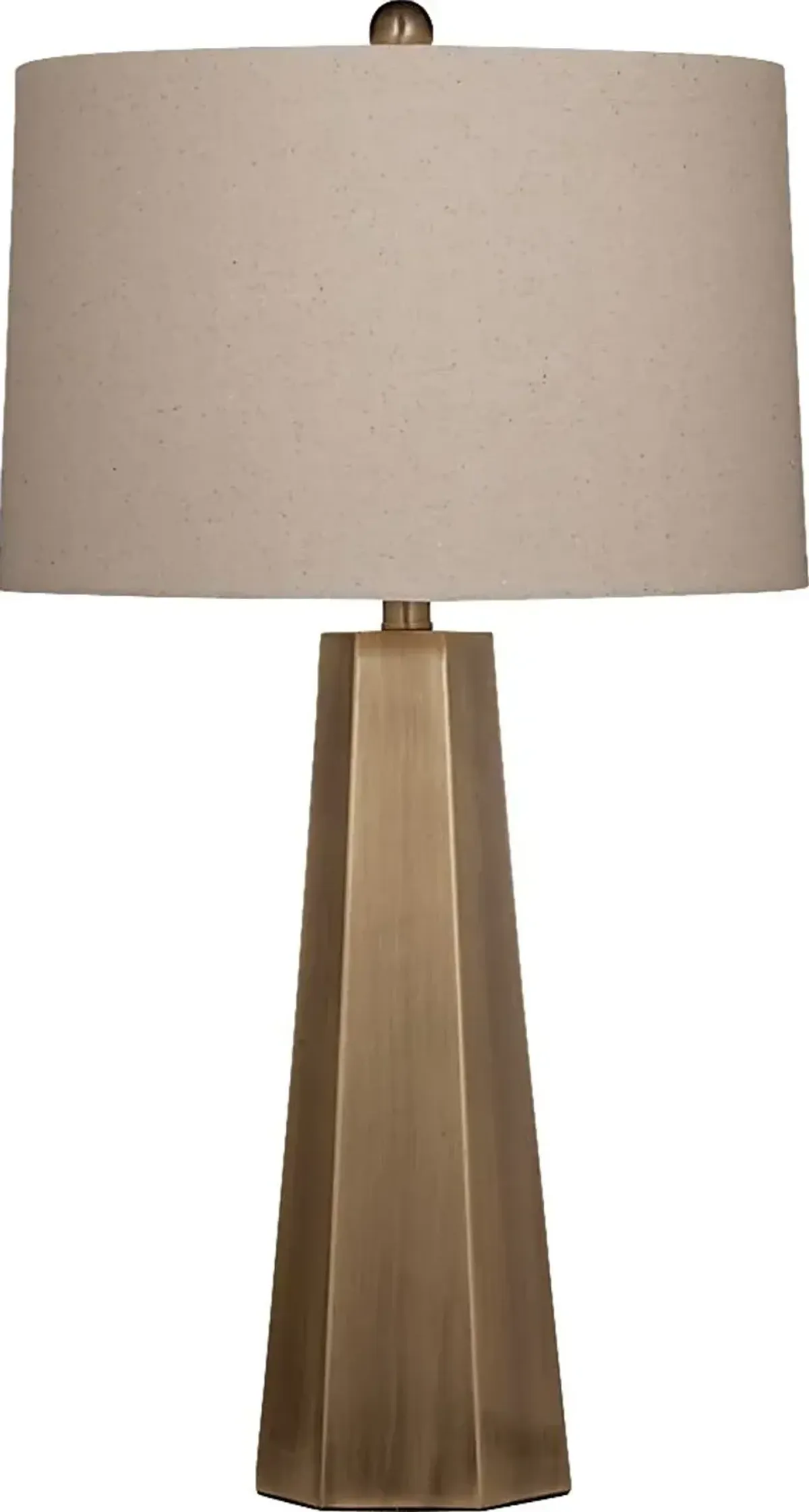 Hexacone Gold Lamp