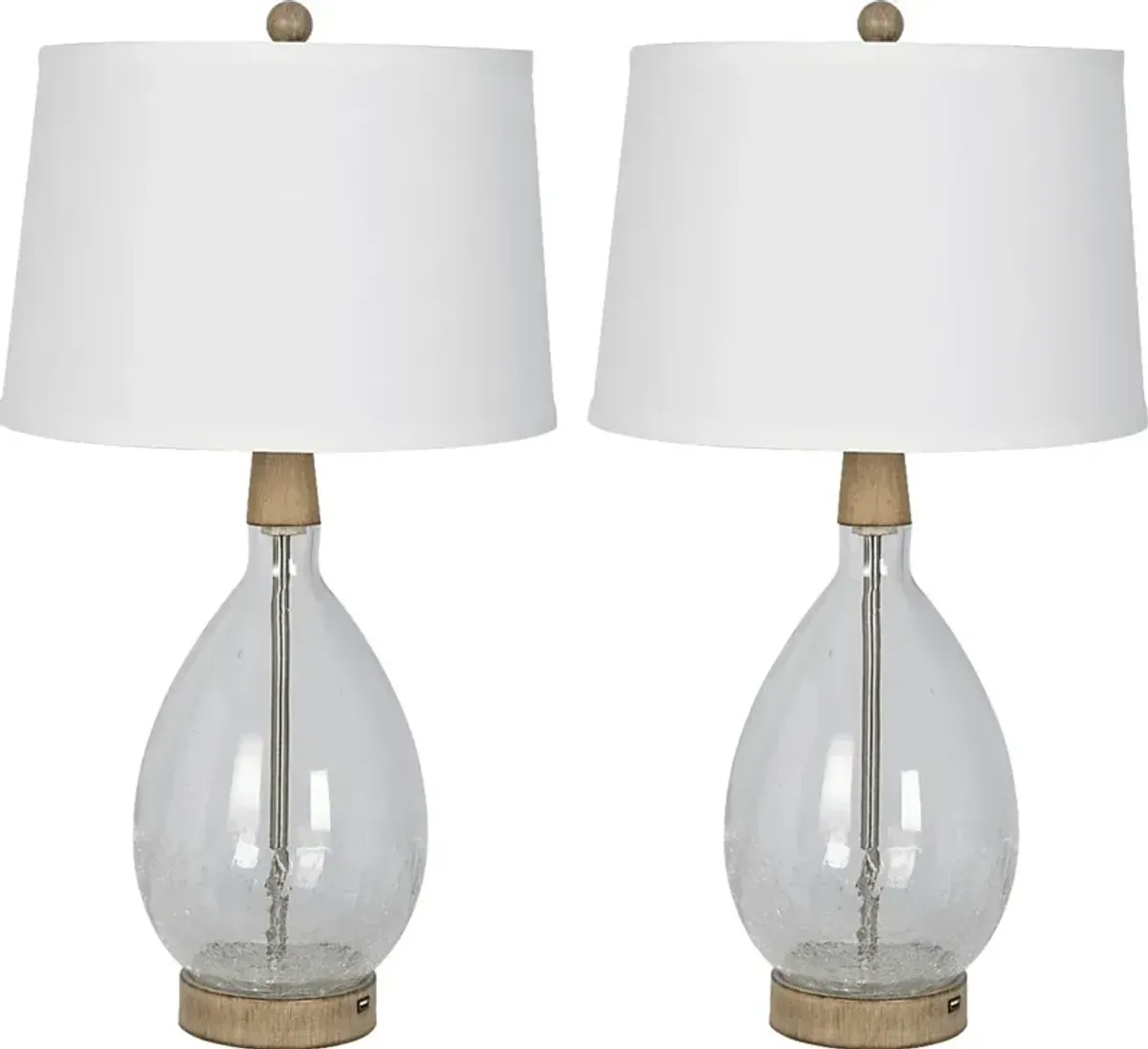 Borrada Bay Clear Lamp, Set of 2