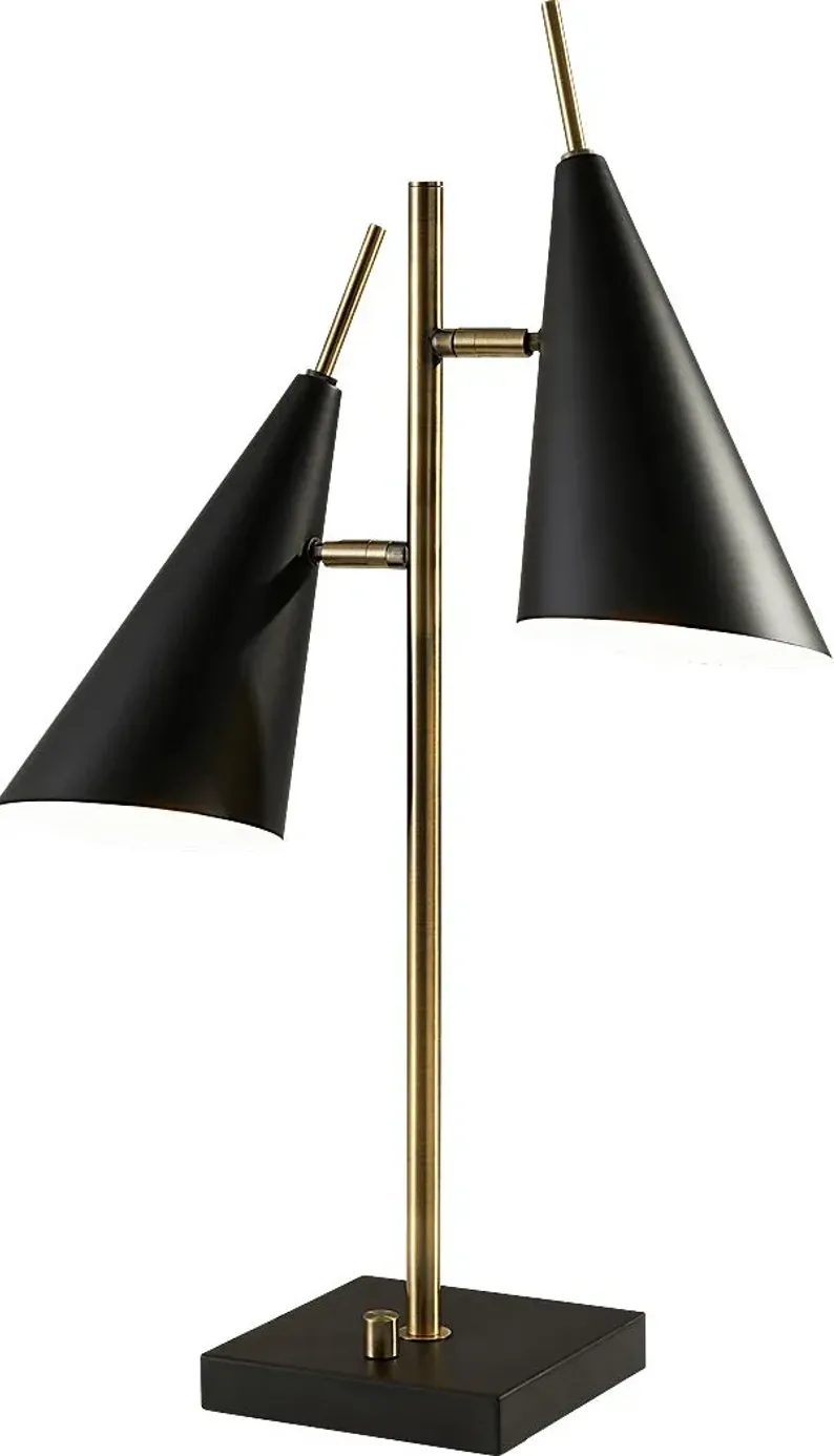Elm Way Brass 2 Arm Table Lamp