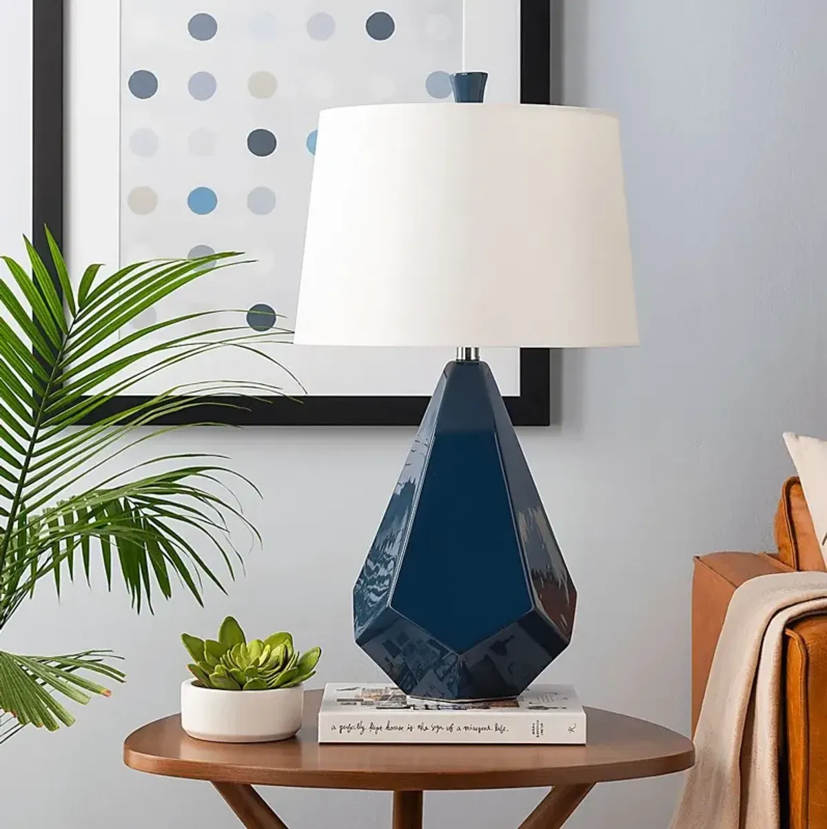 Hamaker Lane Blue Lamp