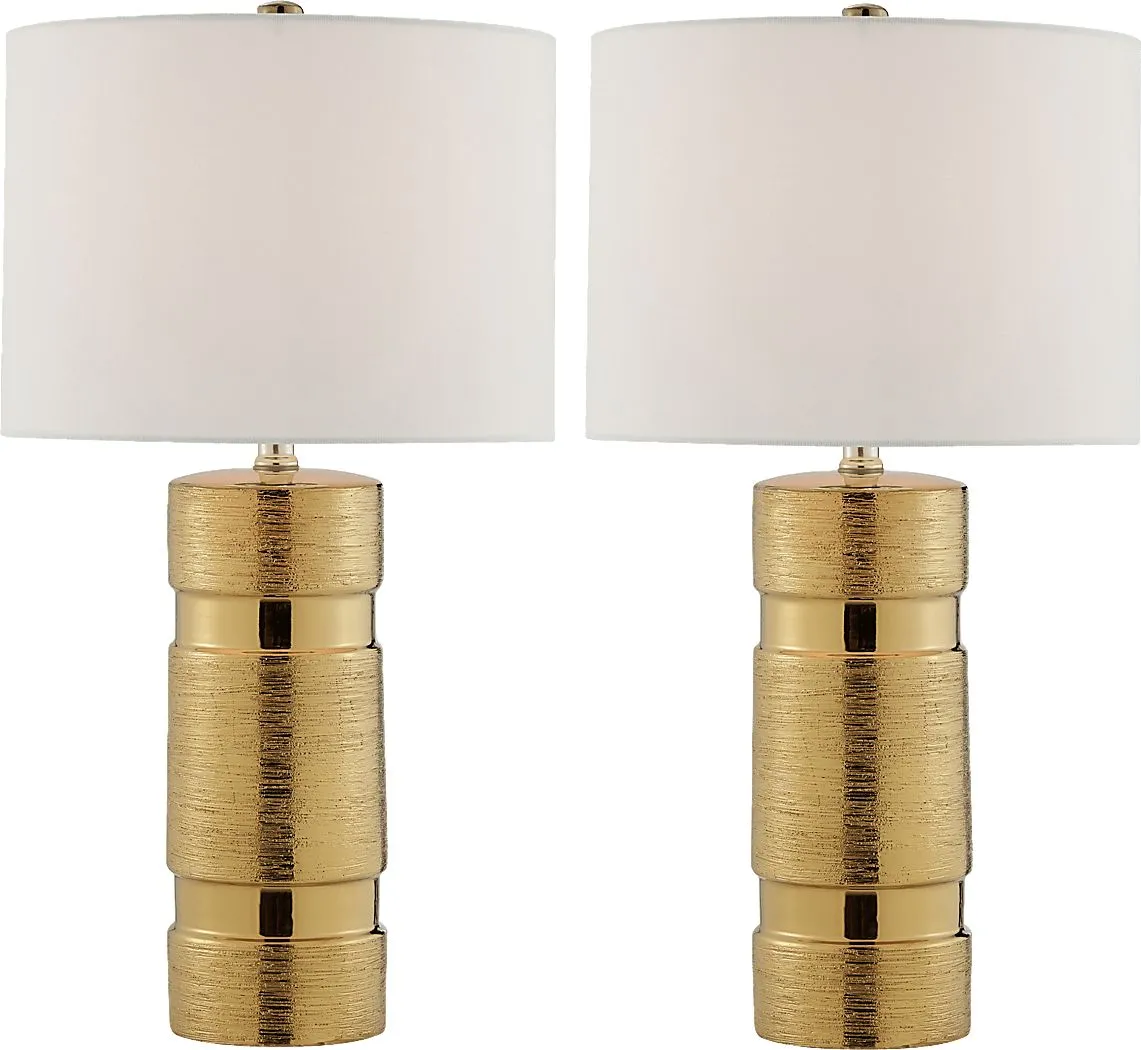 Granite Way Gold Table Lamp, Set of Two