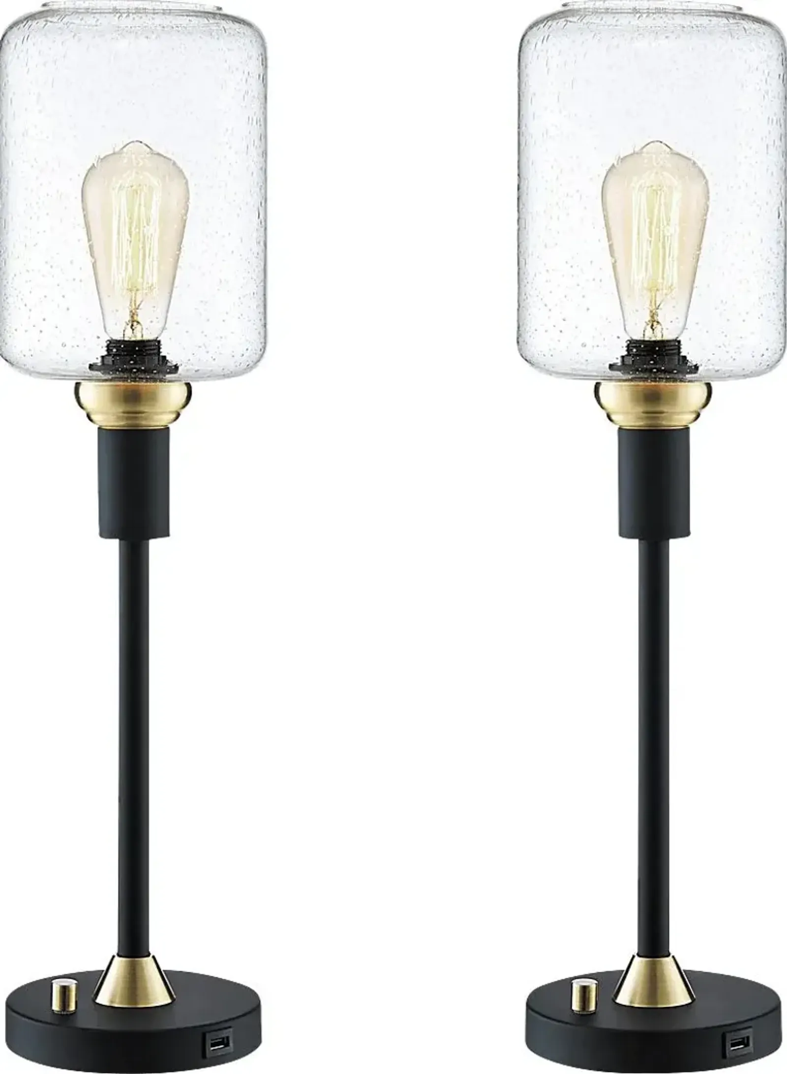 Golse Lane Black Table Lamp, Set of Two