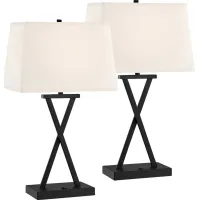Grassmere Gate Black Table Lamp, Set of Two