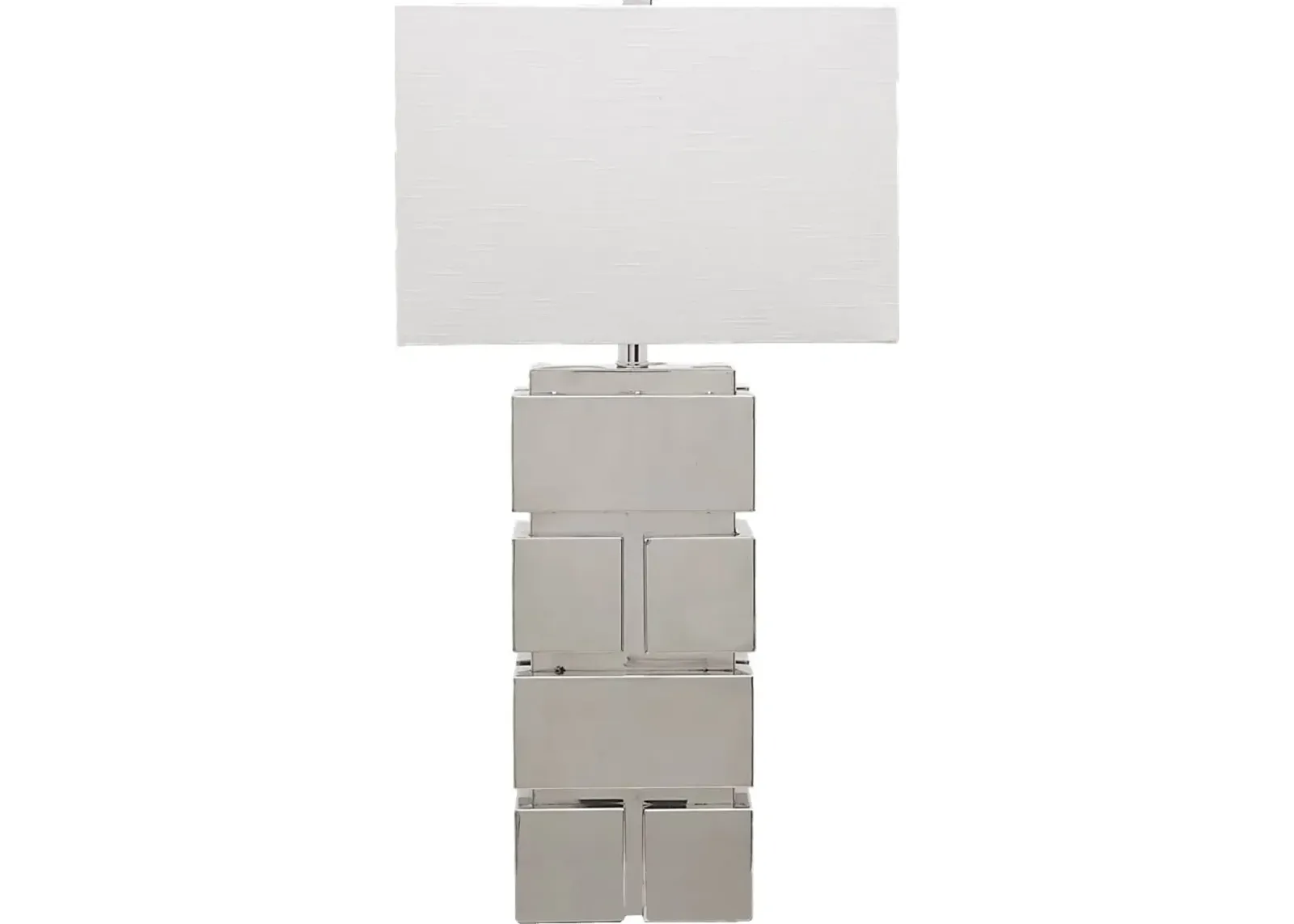 Cubist Silver Lamp