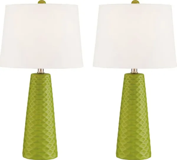 Berryessa Green Table Lamps, Set of 2