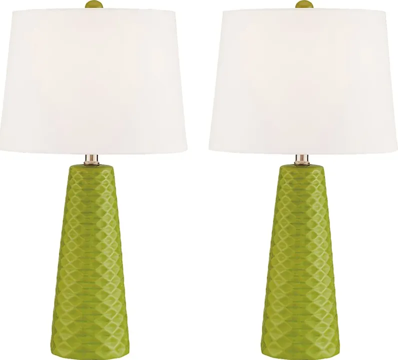 Berryessa Green Table Lamps, Set of 2