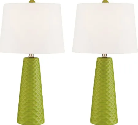 Berryessa Green Table Lamp, Set of Two