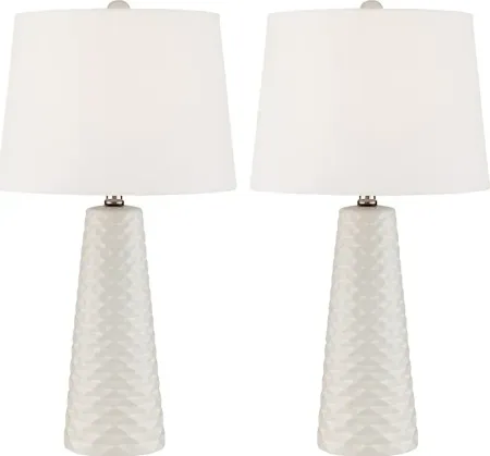 Berryessa White Table Lamp, Set of Two