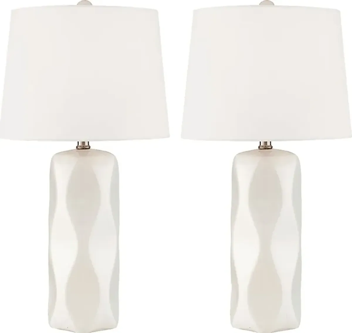 Balbach White Table Lamp, Set of Two