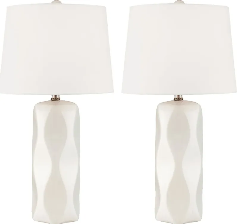 Balbach White Table Lamp, Set of Two