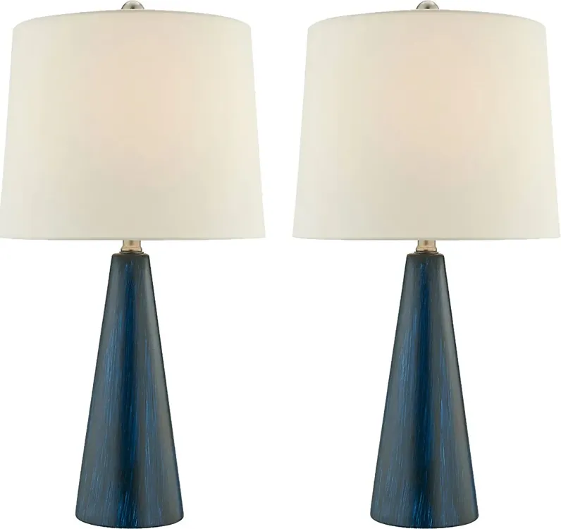 Varn Lane Blue Lamp, Set of 2