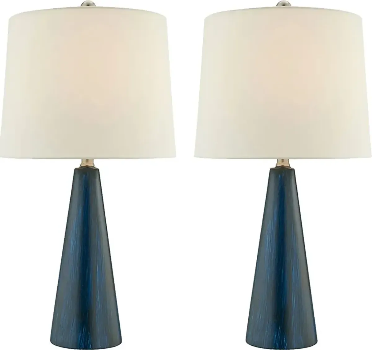 Varn Lane Blue Table Lamps, Set of 2