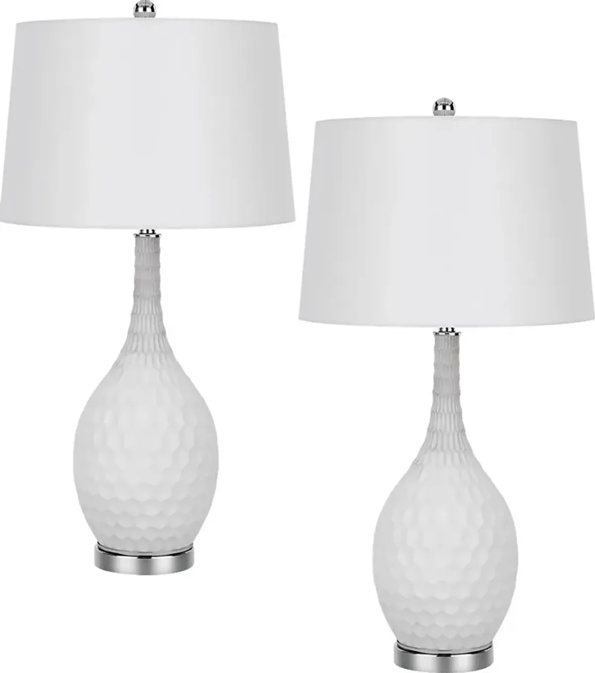 Kilbourne Club White Lamp, Set of 2