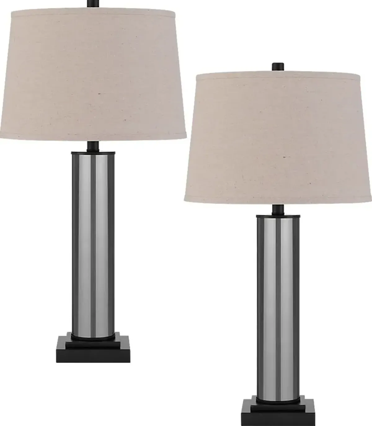 Bideford Edge Black Lamp, Set of 2