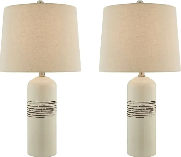 Talence Home Cream Table Lamps, Set of 2