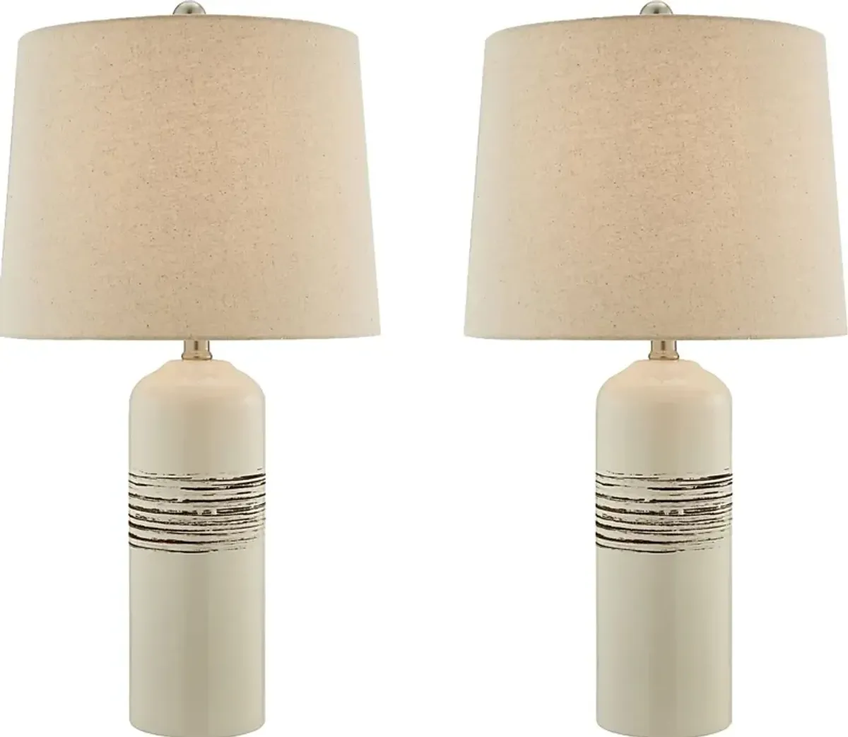 Talence Home Cream Lamp, Set of 2