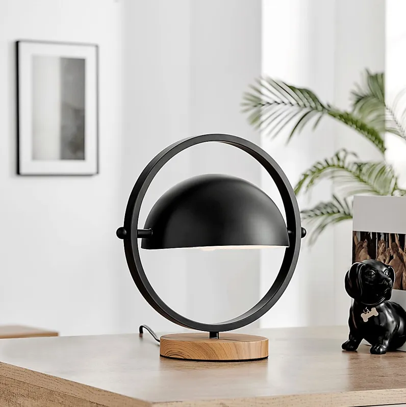 Ancroft Circle Black Lamp