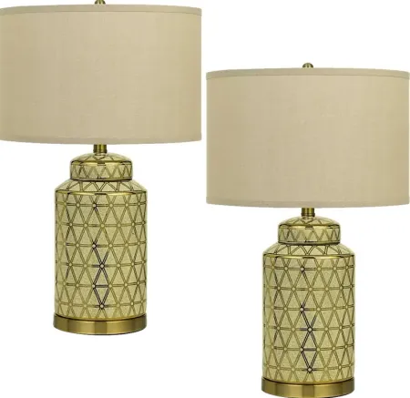 Fraley Fields Gold Lamp, Set of 2