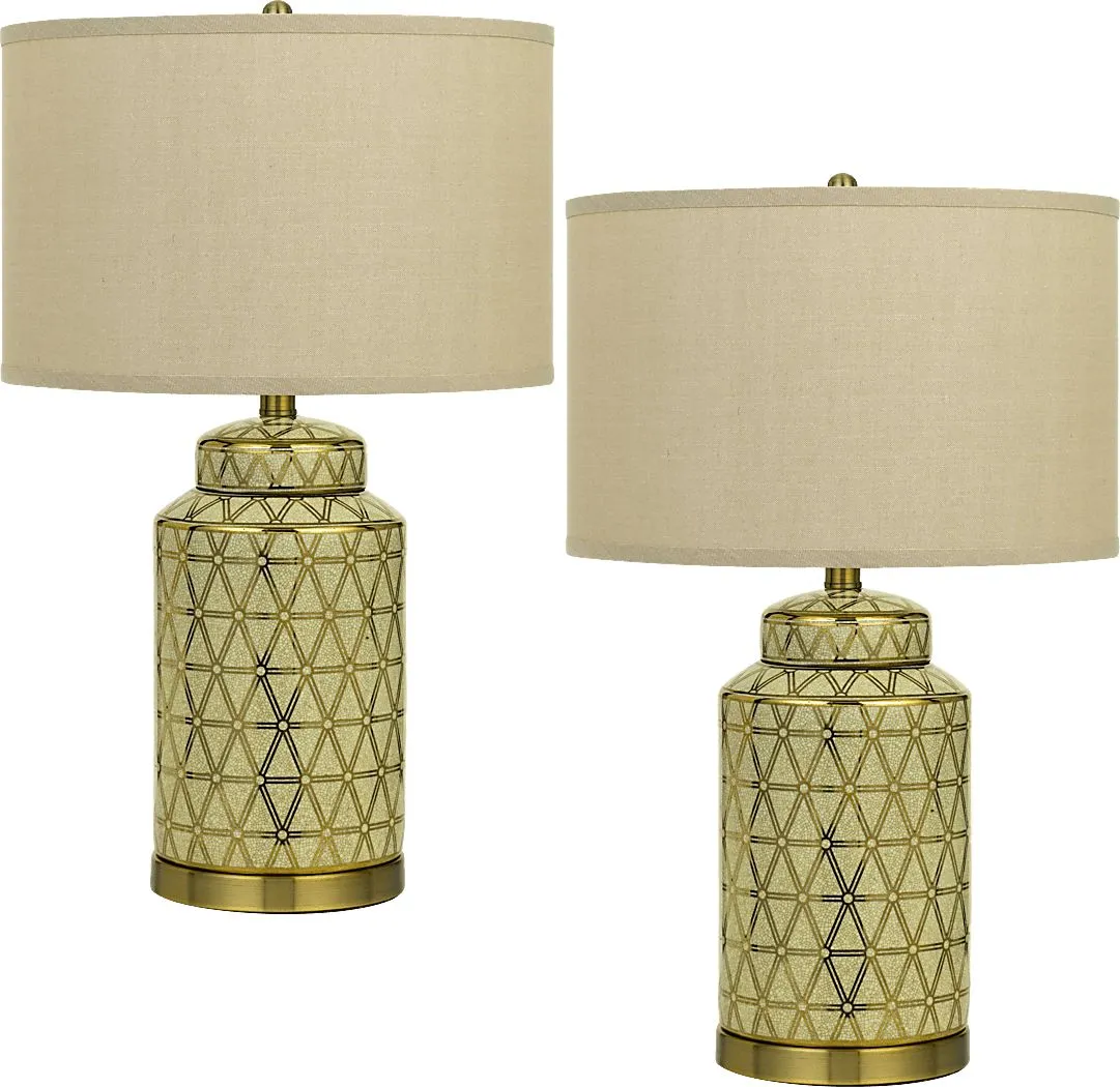 Fraley Fields Gold Lamp, Set of 2