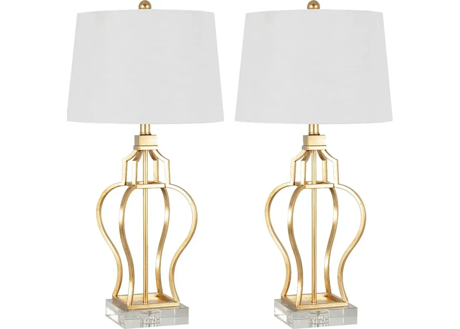 Argyle Boulevard Gold Lamp, Set of 2