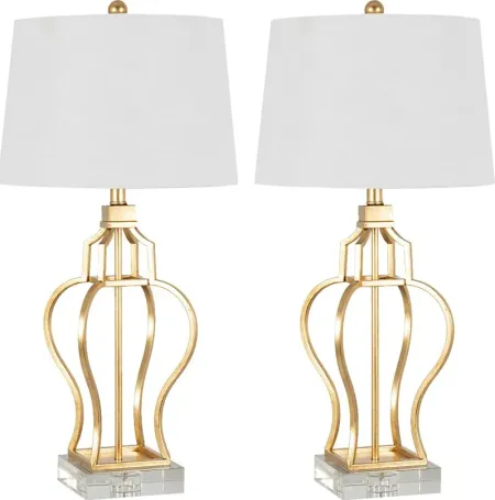 Argyle Boulevard Gold Lamp, Set of 2