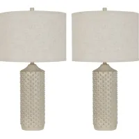 Bimini Sea Cream Lamp, Set of 2