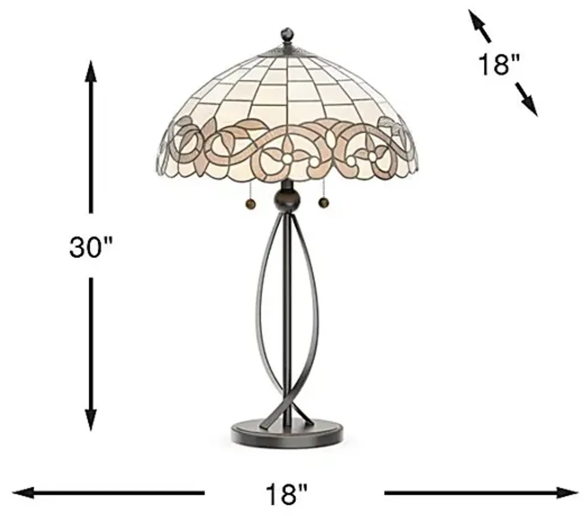 Lakeaire Lane Bronze Tiffany Table Lamp