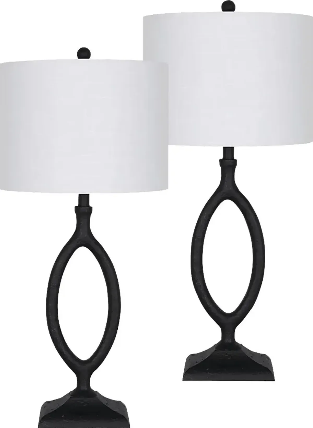 Cahalan Court Black Table Lamp Set of 2