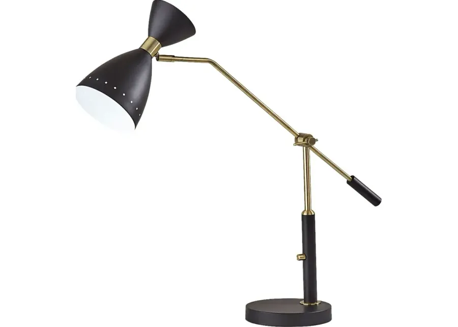 Nadeau Circle Black Lamp