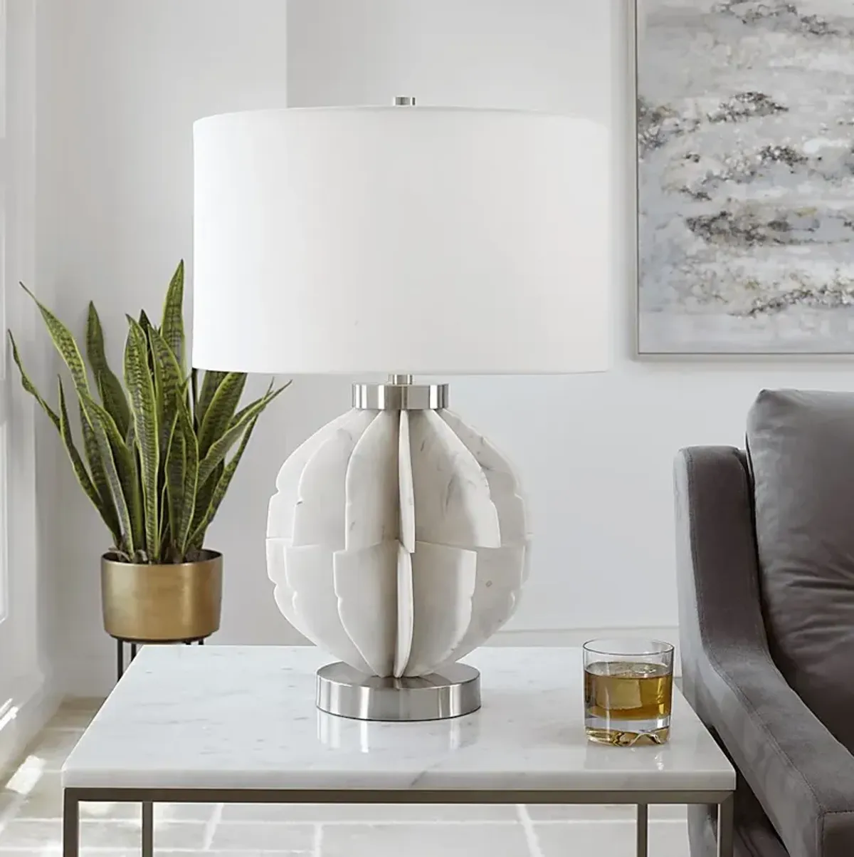 Maverick Island White Lamp