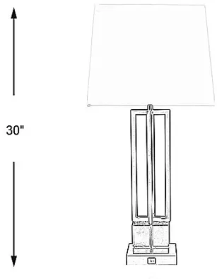 Crystal Falls Silver Lamp