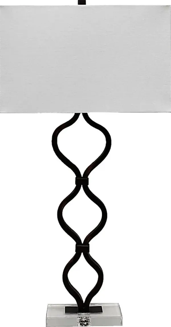 Ceralene Circle Black Lamp