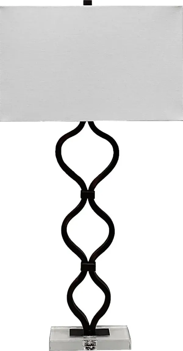 Ceralene Circle Black Lamp