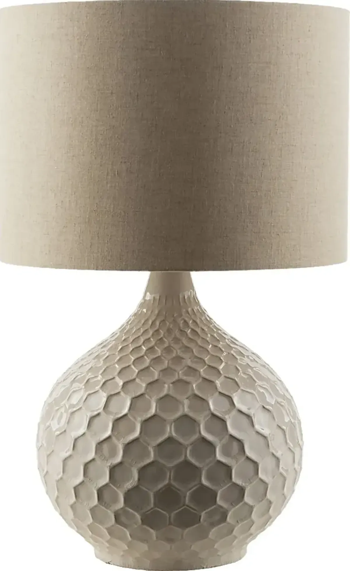 Masser Circle Ivory Lamp