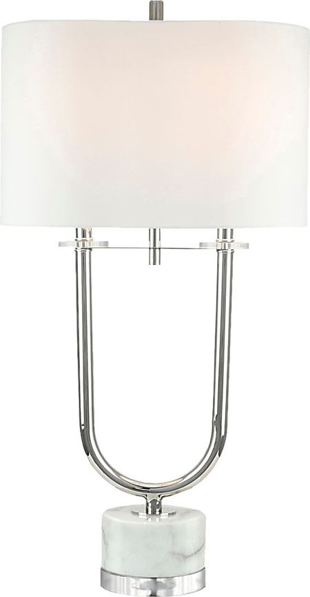 Dolonita Shade Silver Table Lamp