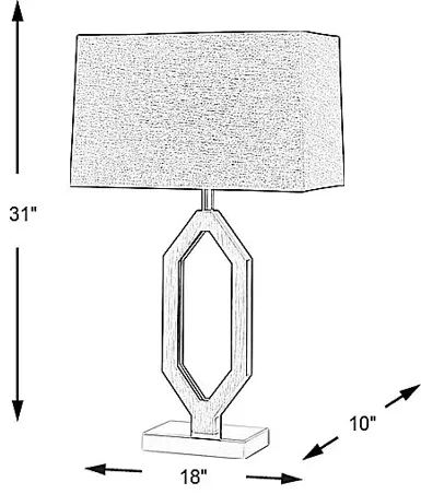 Guejito Gate Gray Table Lamp