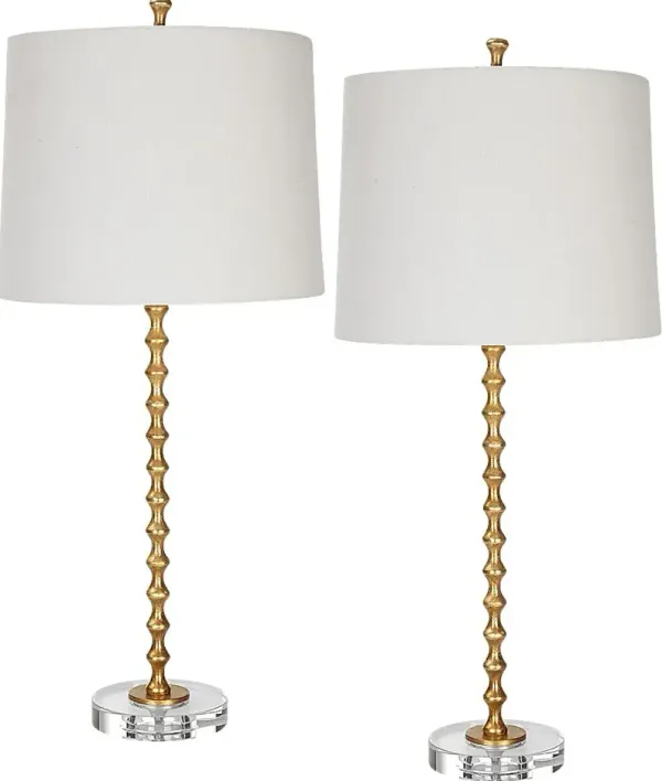 Velarde Way Gold Table Lamps, Set of 2