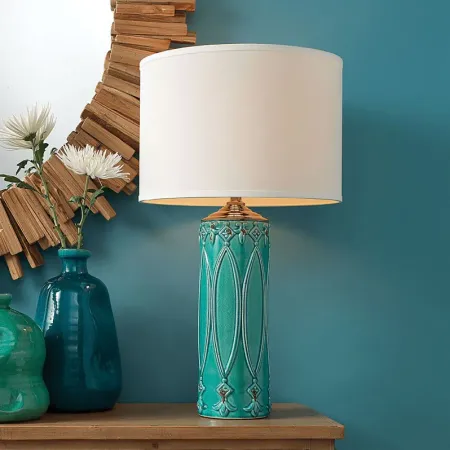 Ullman Way Turquoise Lamp