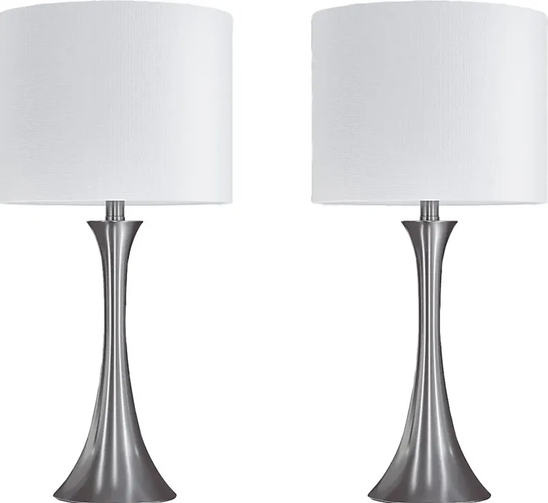 Keely Alley Platinum Lamp, Set of 2