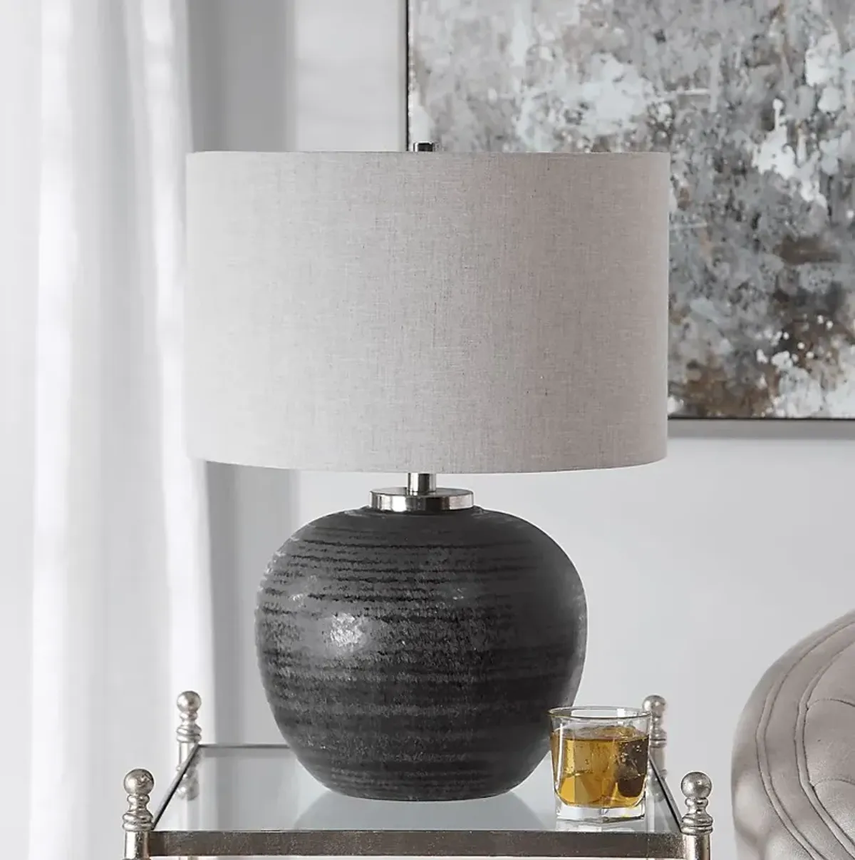 Xavier Way Gray Lamp