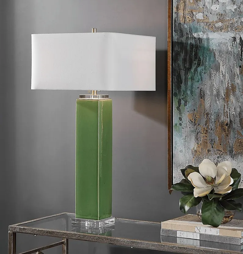 Zion Boulevard Green Lamp