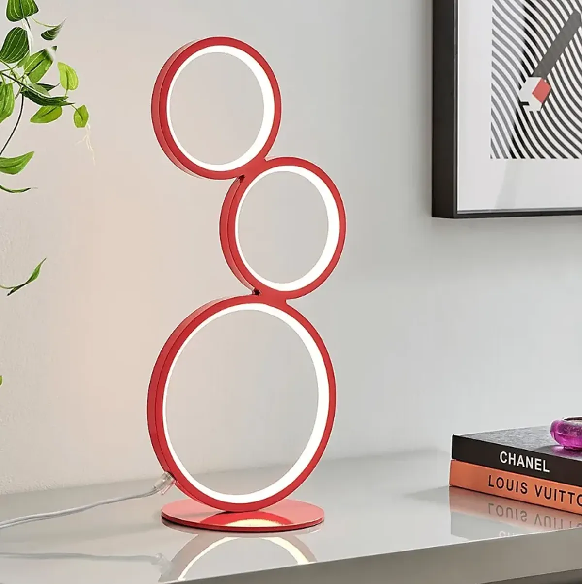 Magna Circle Red Lamp