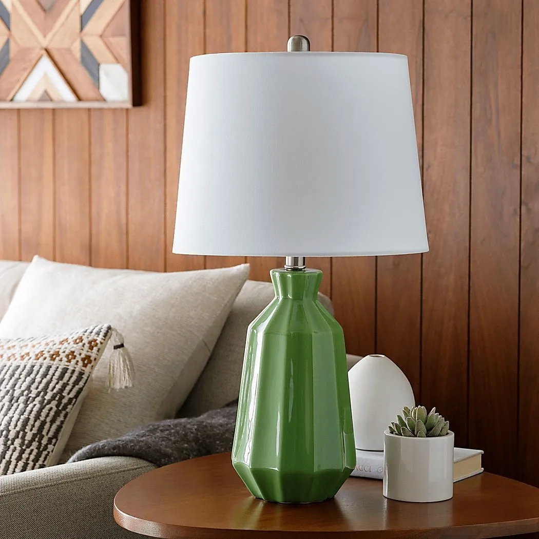 Mertens Oaks Green Lamp