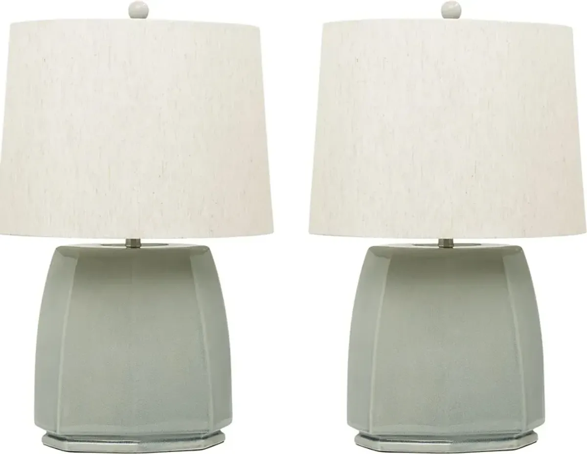 Ibsen Seafoam Table Lamps, Set of 2