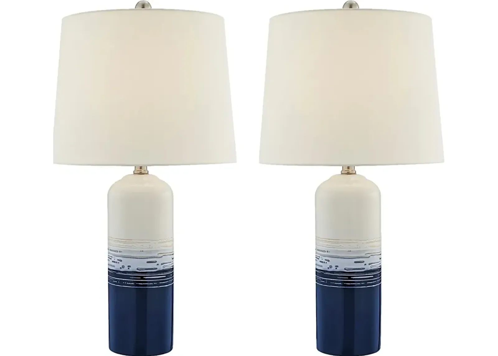 Pamie Place Blue Lamp Set of 2