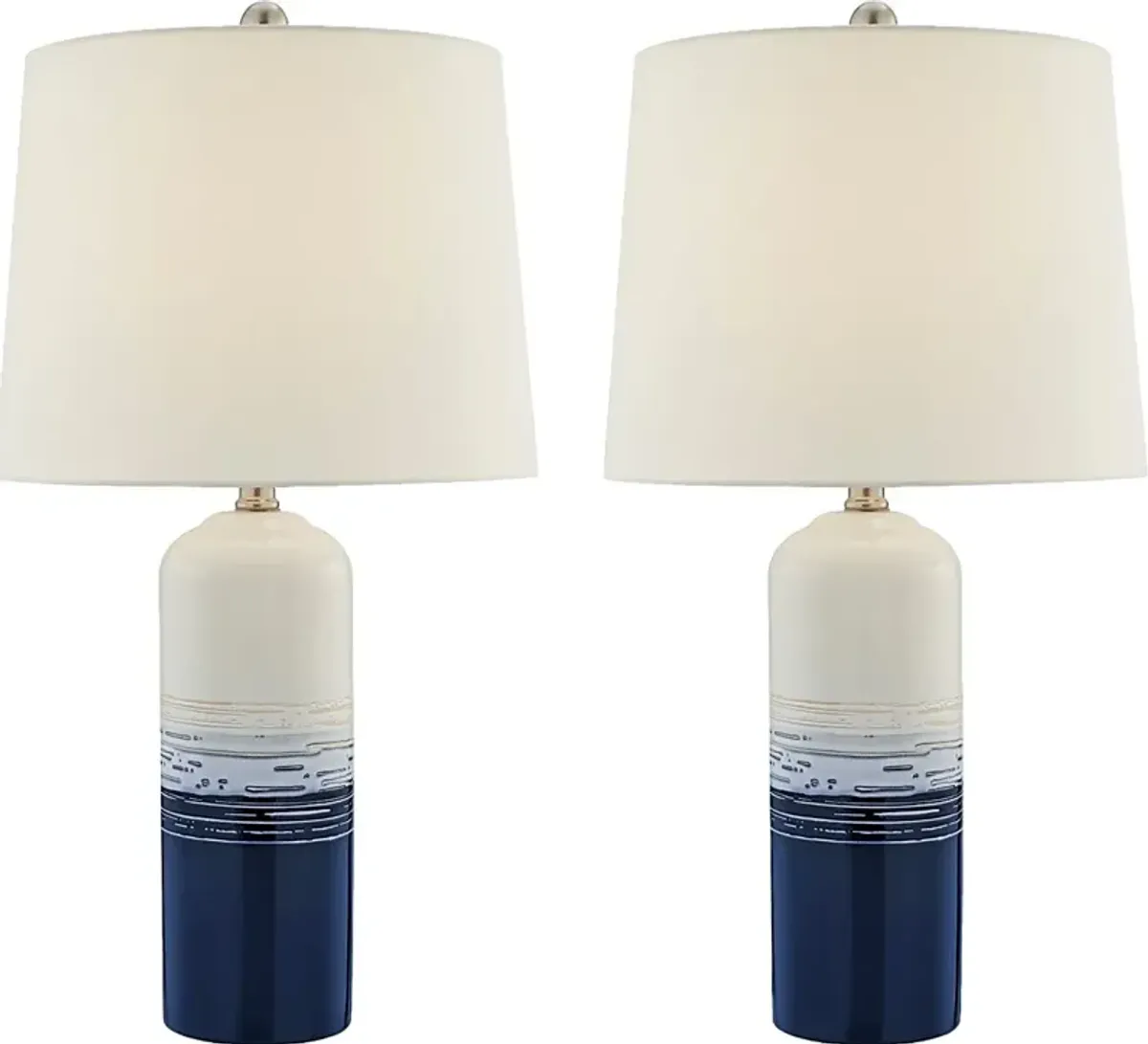 Pamie Place Blue Lamp Set of 2