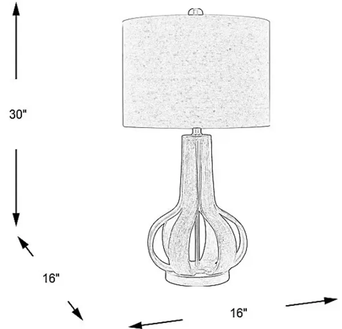 Beachwood Bay Gray Table Lamp